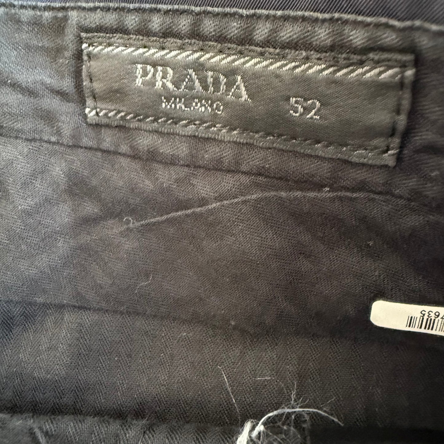 Prada Navy Nylon Trousers SZ 52