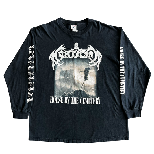 Vintage Mortician "House By The Cemetery" Long Sleeve T-Shirt SZ XL