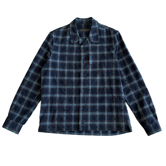 Louis Vuitton Monogram Flannel Button Up Shirt FW15 SZ XL