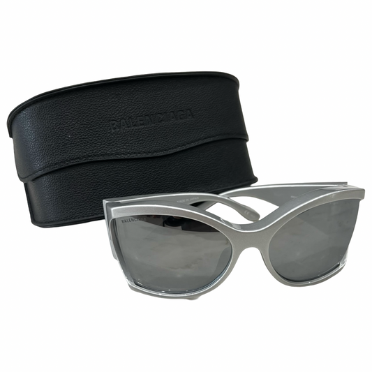 Balenciaga Silver Shield 'Void Butterfly' Sunglasses