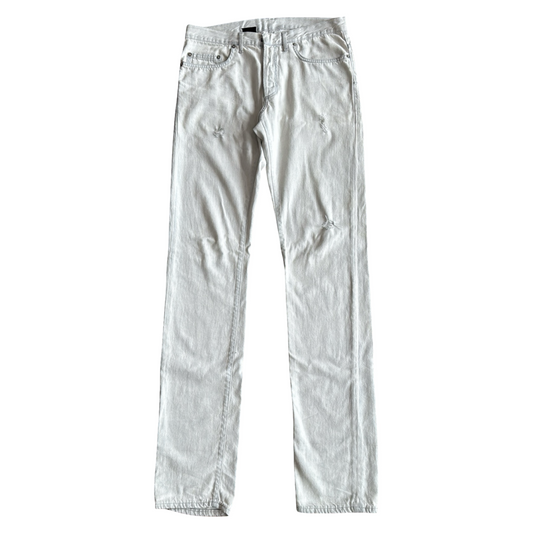 Dior Homme Light Grey Distressed Denim Sz 32