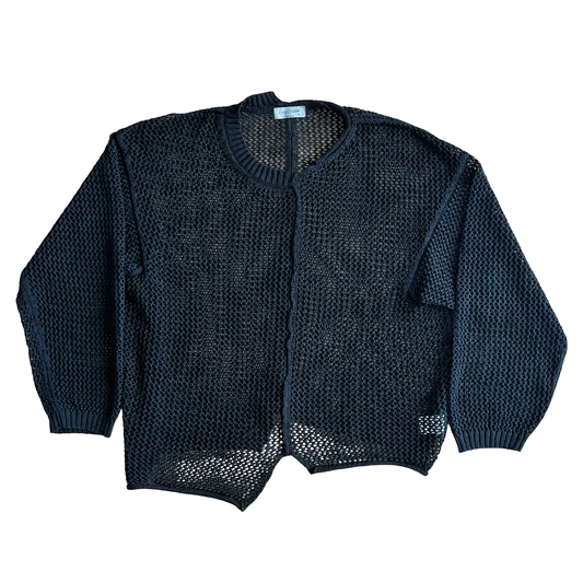Yohji Yamamoto Loose Gauge Asymmetric Knit Sweater SZ