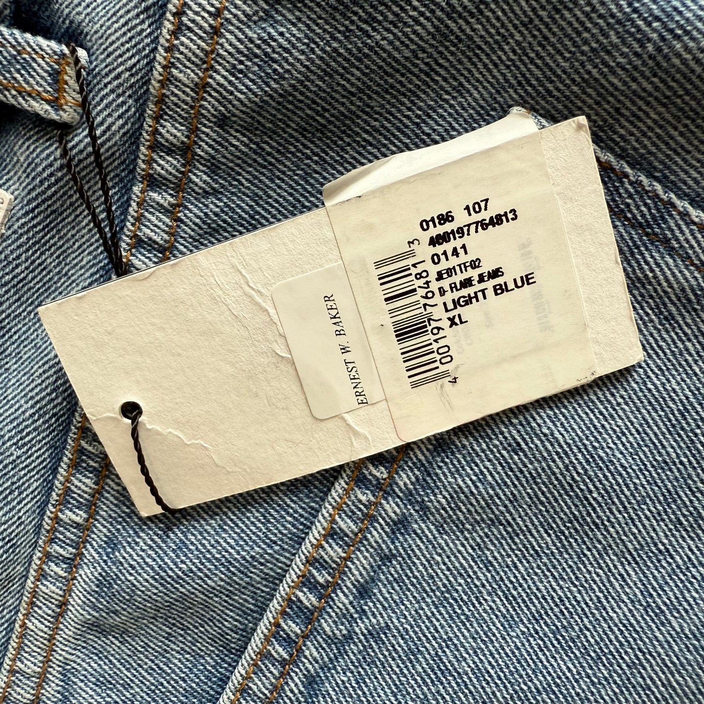 Ernest Baker Light Wash Denim SZ XL