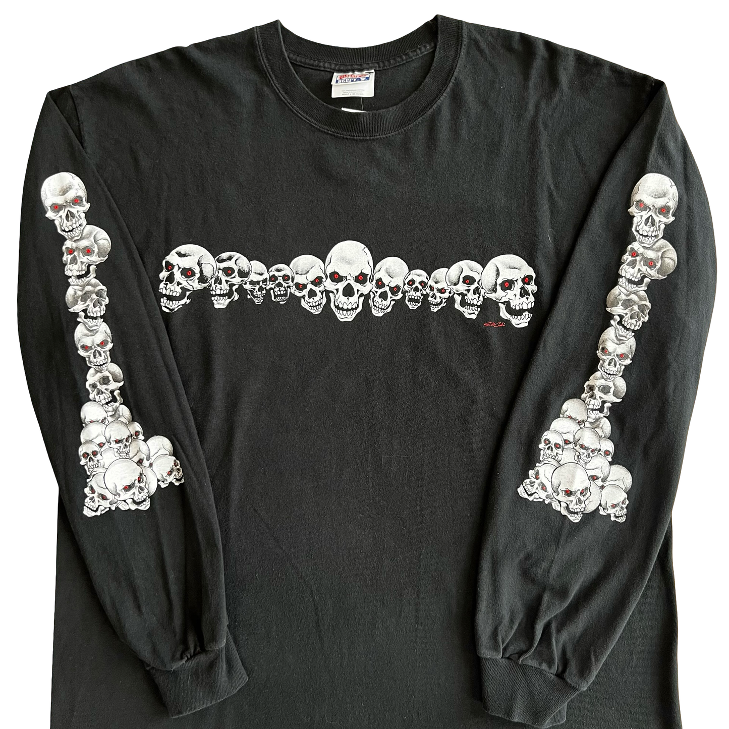 Vintage 90s Ron Simms Custom Cycles Skull T-Shirt SZ L
