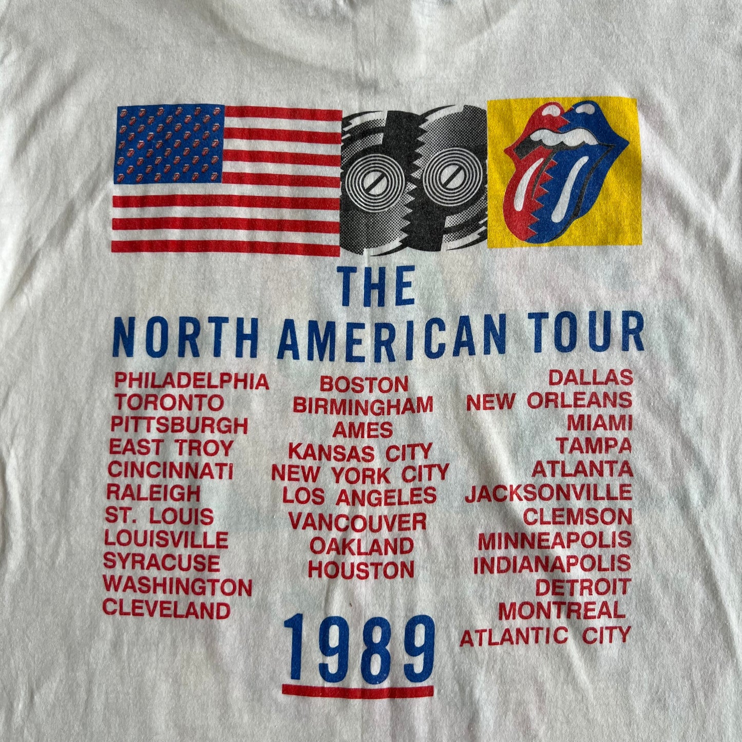 Vintage 80s Rolling Stones "Warhol" Lips and Tongue T-Shirt SZ XL