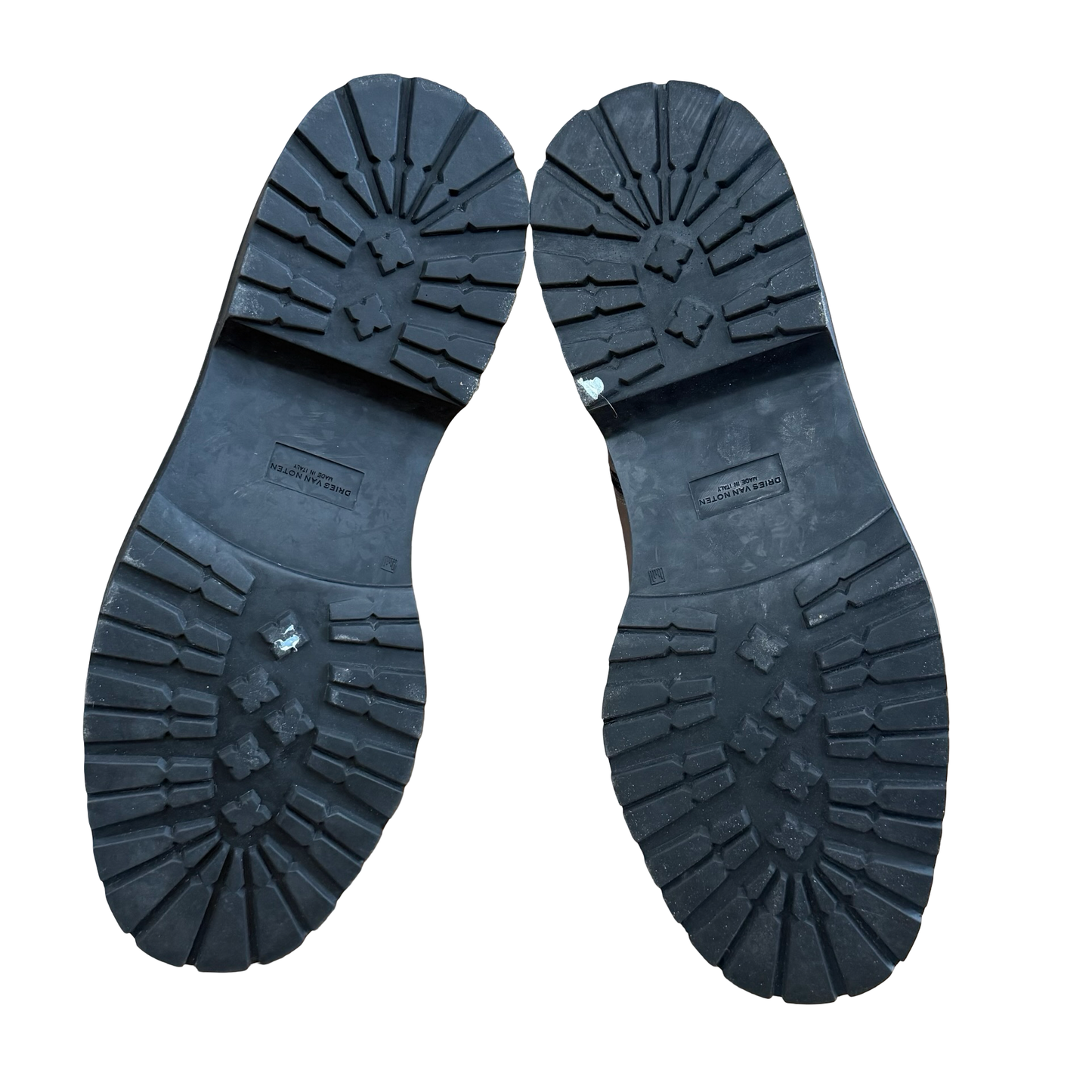 Dries Van Noten Brown Side Zip Boots SZ 45