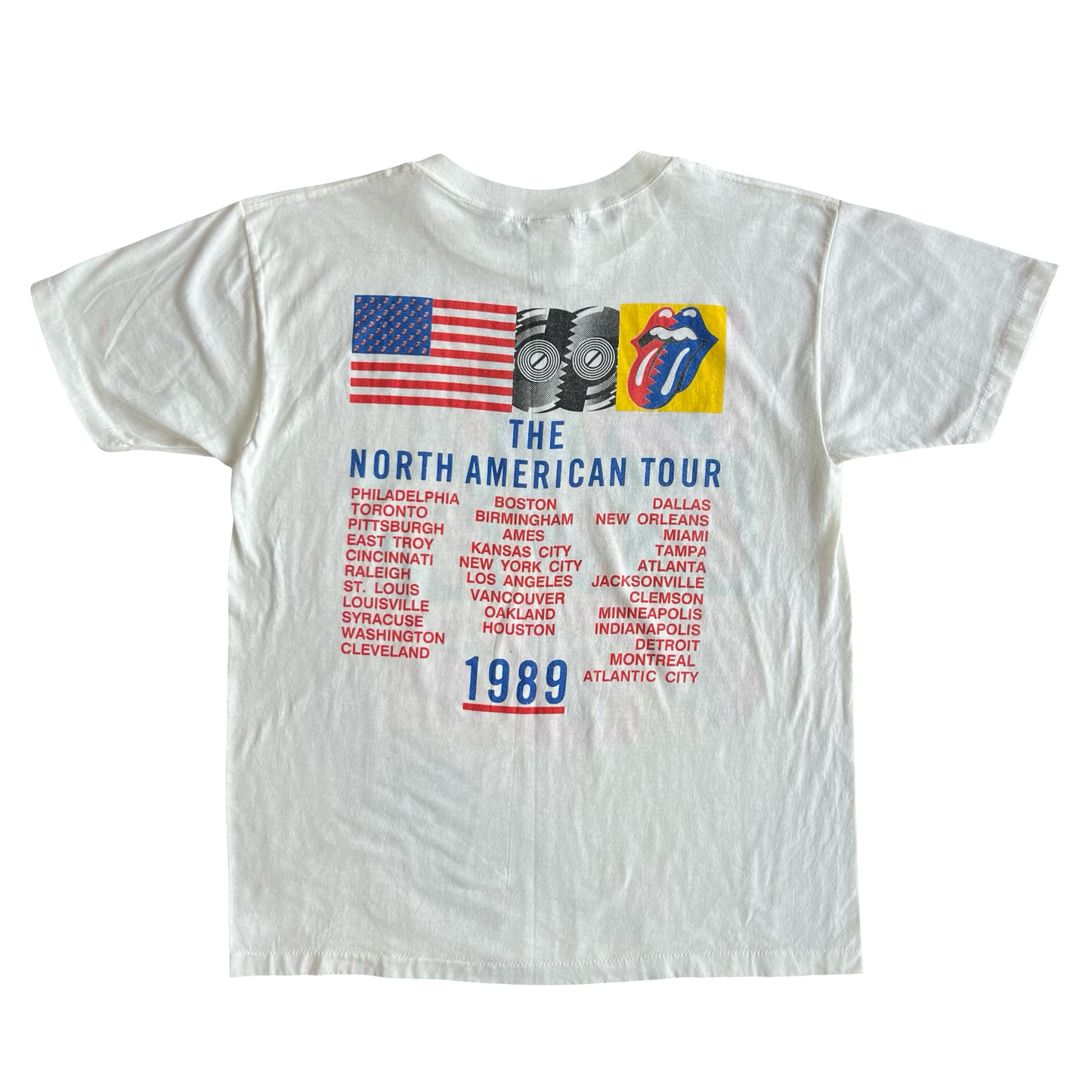 Vintage 80s Rolling Stones "Warhol" Lips and Tongue T-Shirt SZ XL