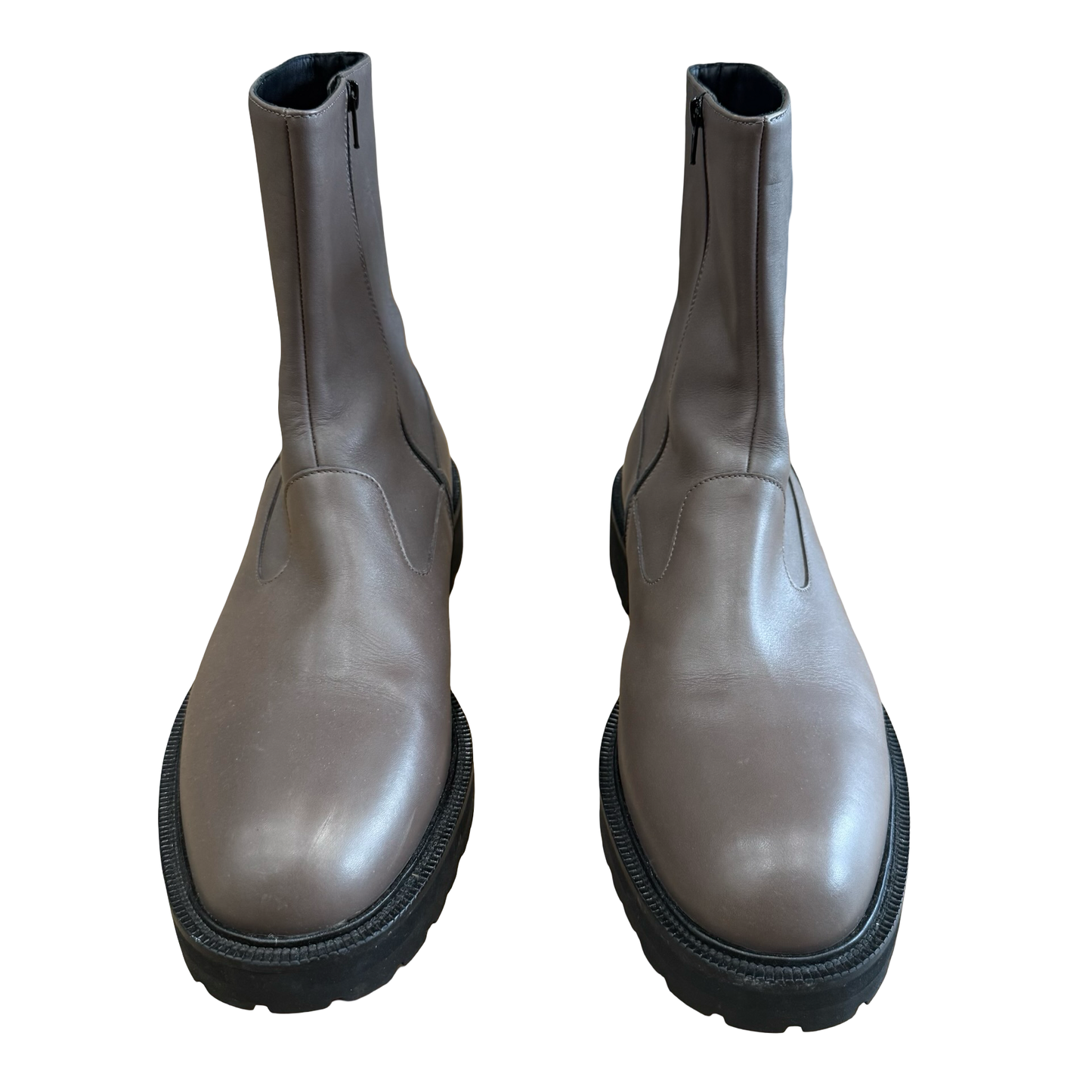 Dries Van Noten Brown Side Zip Boots SZ 45