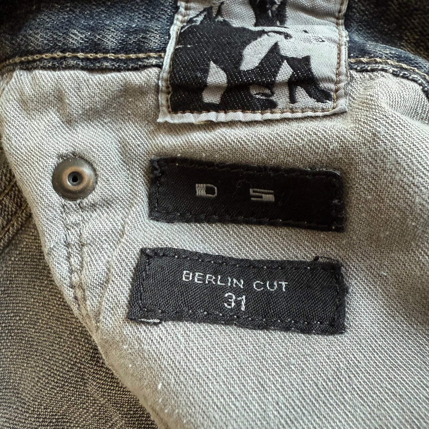 Rick Owens Grey Distressed Berlin Denim SZ 31