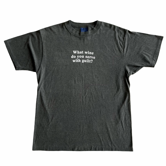 Vintage 80s What Wine Script T-Shirt SZ XL