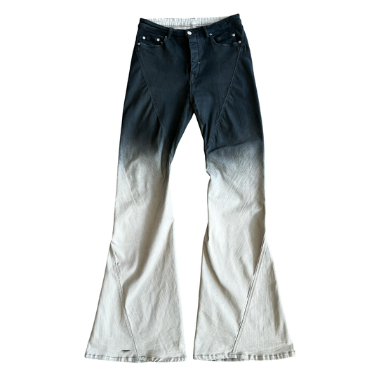 Rick Owens Gradient Bias Bootcut Gradient Denim AW23 SZ 34