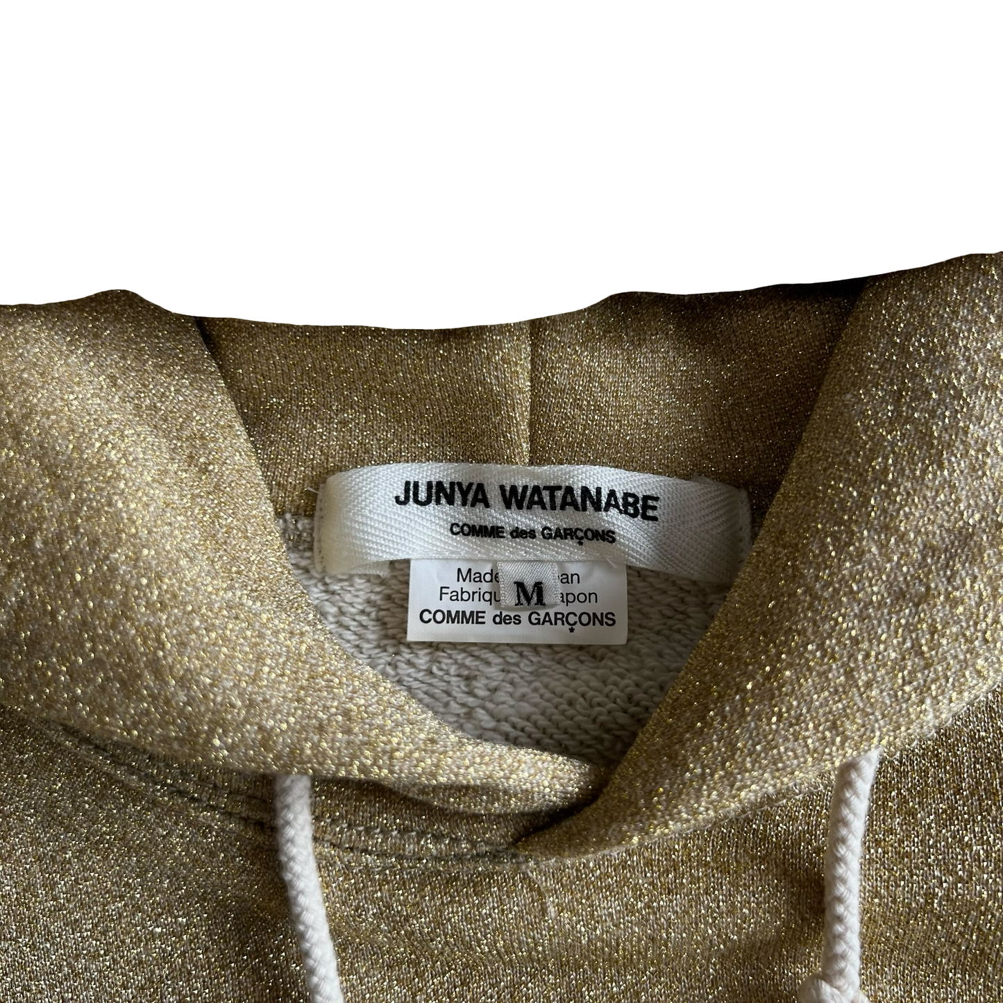 Junya Watanabe Gold Sparkle Hoodie SZ M