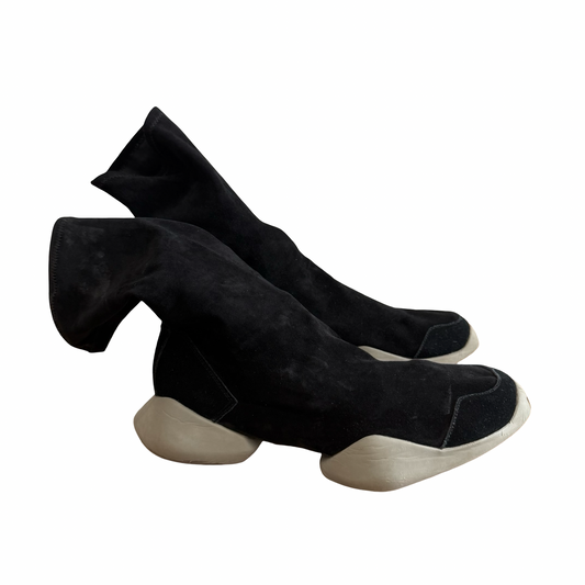 Rick Owens x Adidas Black Suede Sock Runners Size 9