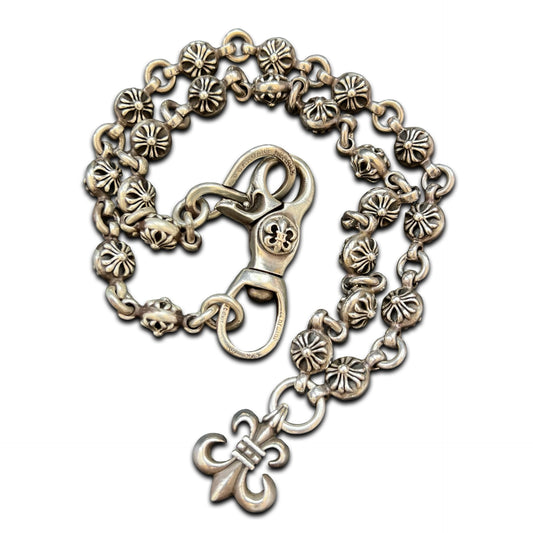 Chrome Hearts Plus Ball Fleur Pendant Wallet Chain