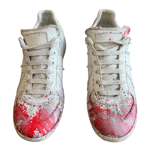 Margiela Paint Splatter Canvas GAT Sneaker SZ 41