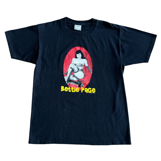 Vintage 00s Bettie Page Photo T-Shirt SZ M