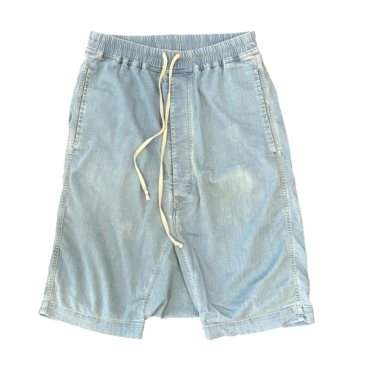 Rick Owens ‘Soft Blue’ Pod Shorts SS20 Sz S