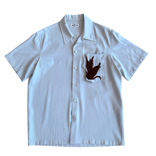 Jil Sander Embroidered Pocket Button Up Shirt SZ 40