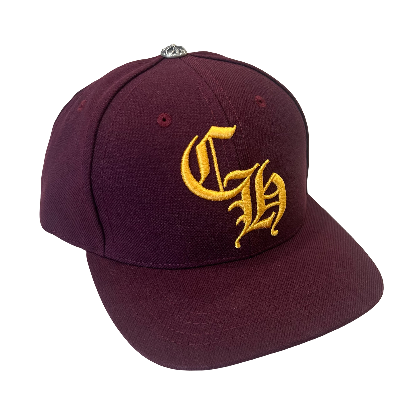 Chrome Hearts Maroon CH Baseball Cap