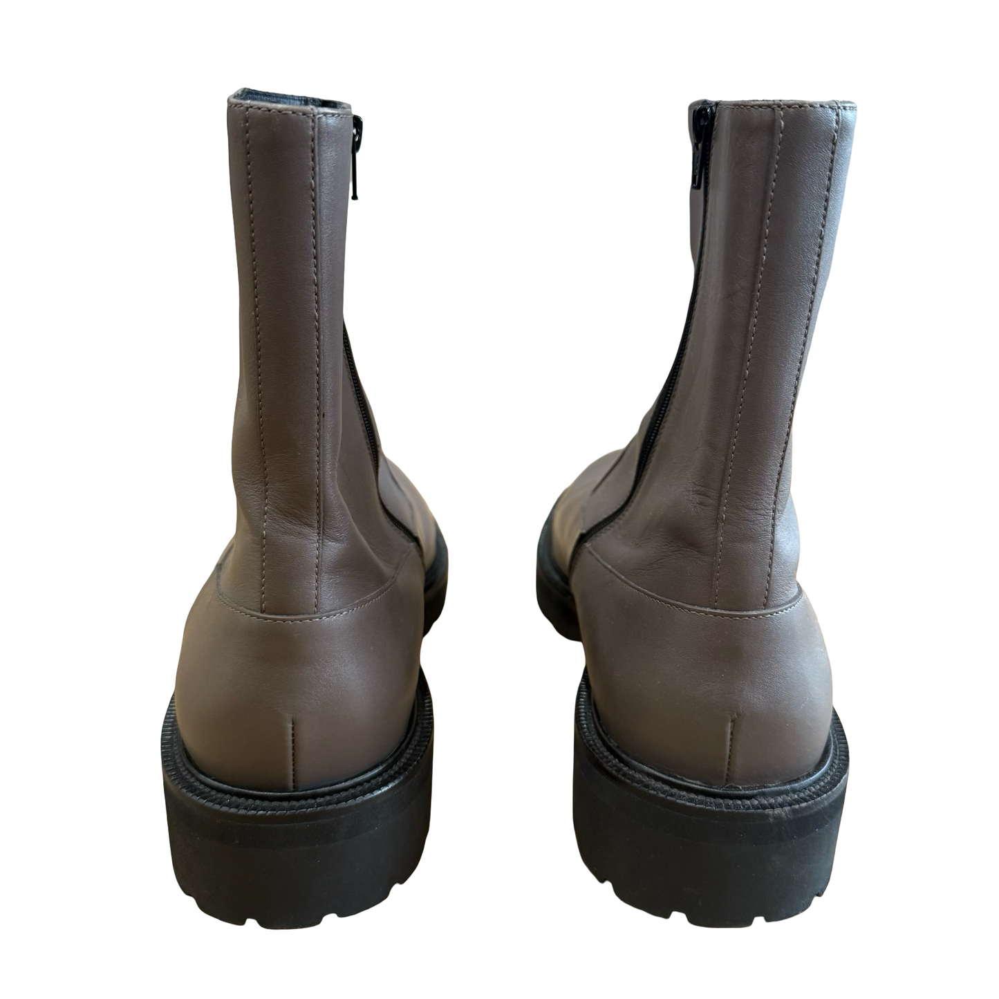 Dries Van Noten Brown Side Zip Boots SZ 45