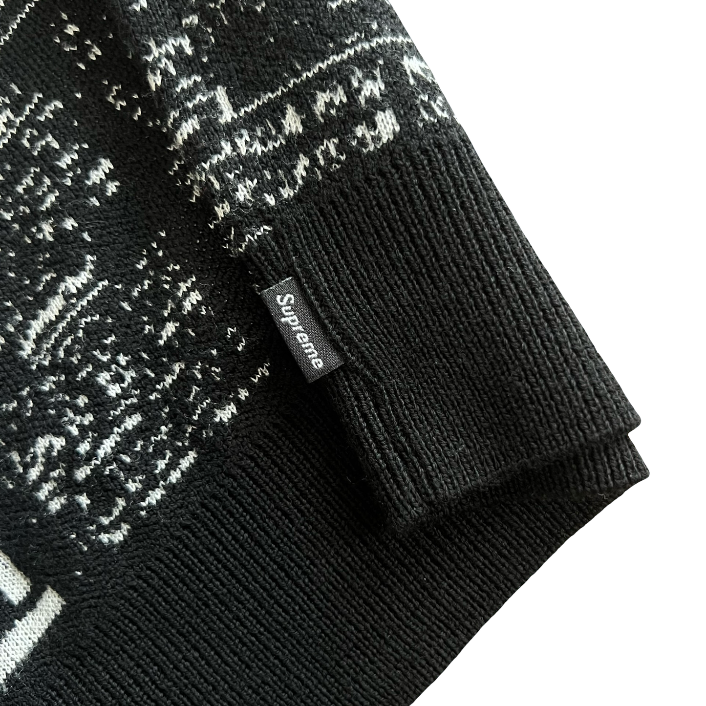 Supreme Newsprint Knit Sweater AW18 SZ M