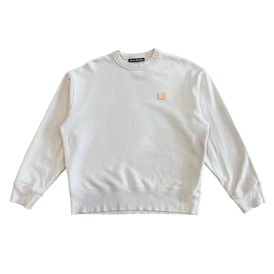 Acne Pink Logo Crewneck Sweater SZ XS