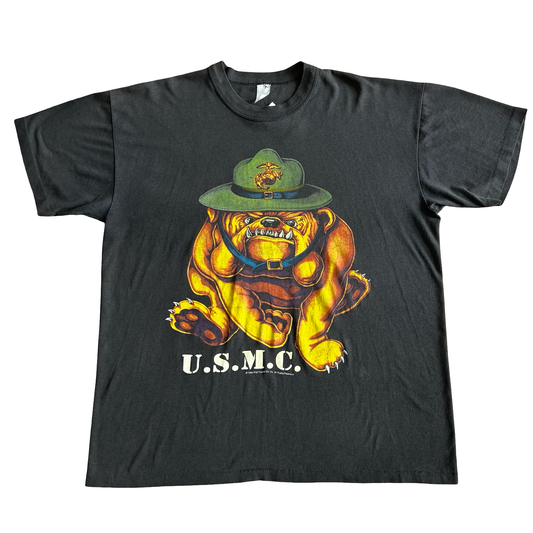 Vintage 90s USMC Bulldog T-Shirt SZ XL