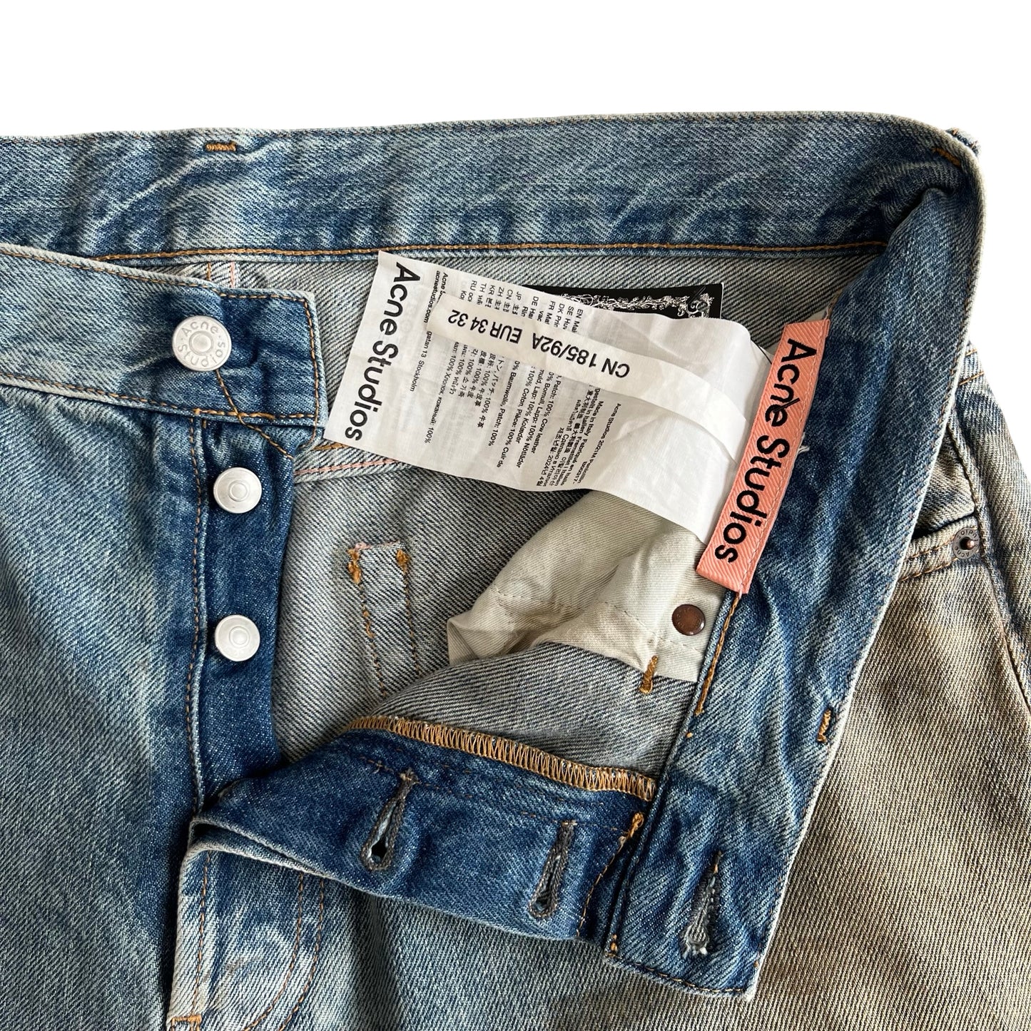 Acne Studios 2021 Distressed Mudwash Denim SZ 34