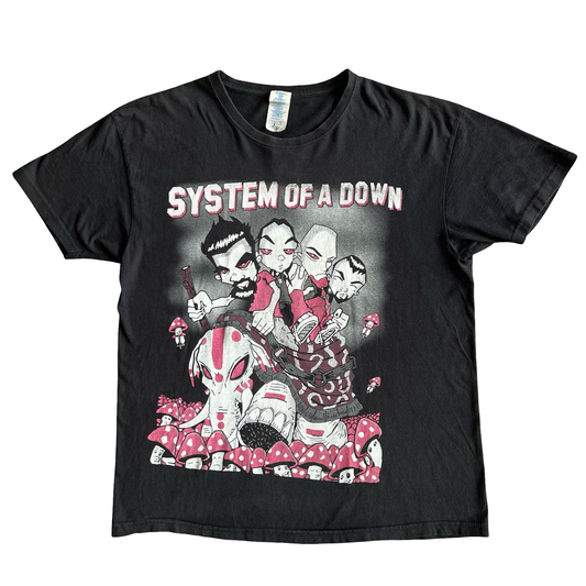 Vintage Y2K System Of A Down Anime Elephant T-Shirt SZ L