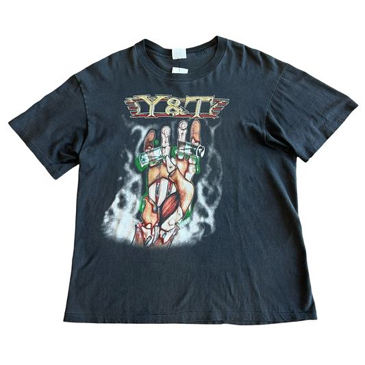 Vintage 80s Y&T Contagious Tour 1987 Shirt SZ XL