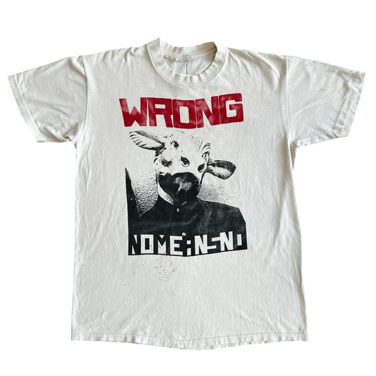 Vintage 80s No Means No "Wrong" Punk T-Shirt SZ L