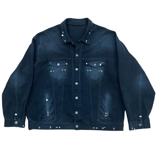 Balenciaga Jeans Pierced Denim Jacket SZ 3