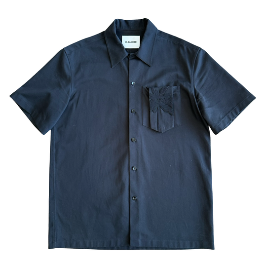 Jil Sander Embroidered Pocket Button Up Shirt SZ 41