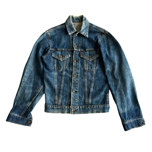 Vintage 60s Big E 70505-0217 Custom Levis Type 3 521 Denim Jacket SZ L