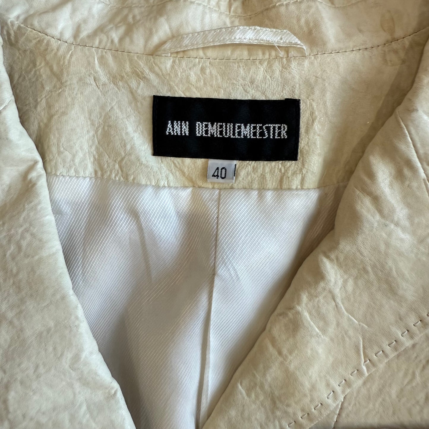 Ann Demeulemeester Cropped Leather Blazer SZ 40