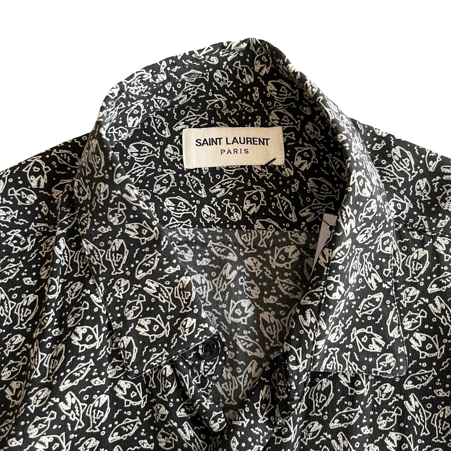 Saint Laurent Piraña Silk Button Up SZ L