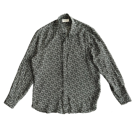 Saint Laurent Piraña Silk Button Up SZ L