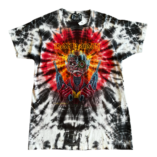 Vintage 80s Iron Maiden Eddie Symmetria Tie Dye 1987 T-Shirt SZ L