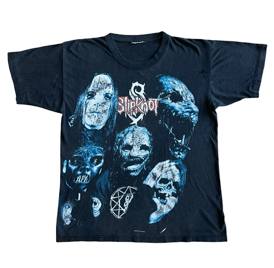 Vintage Y2K Slipknot Masks T-Shirt SZ L