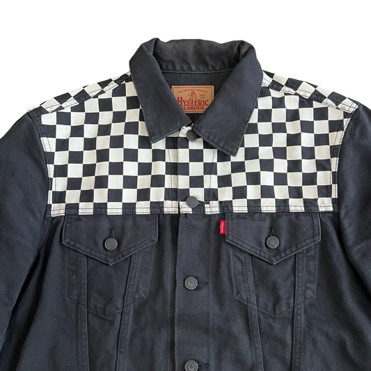 Hysteric Glamour Checkered Selvedge Denim Jacket Sz Large