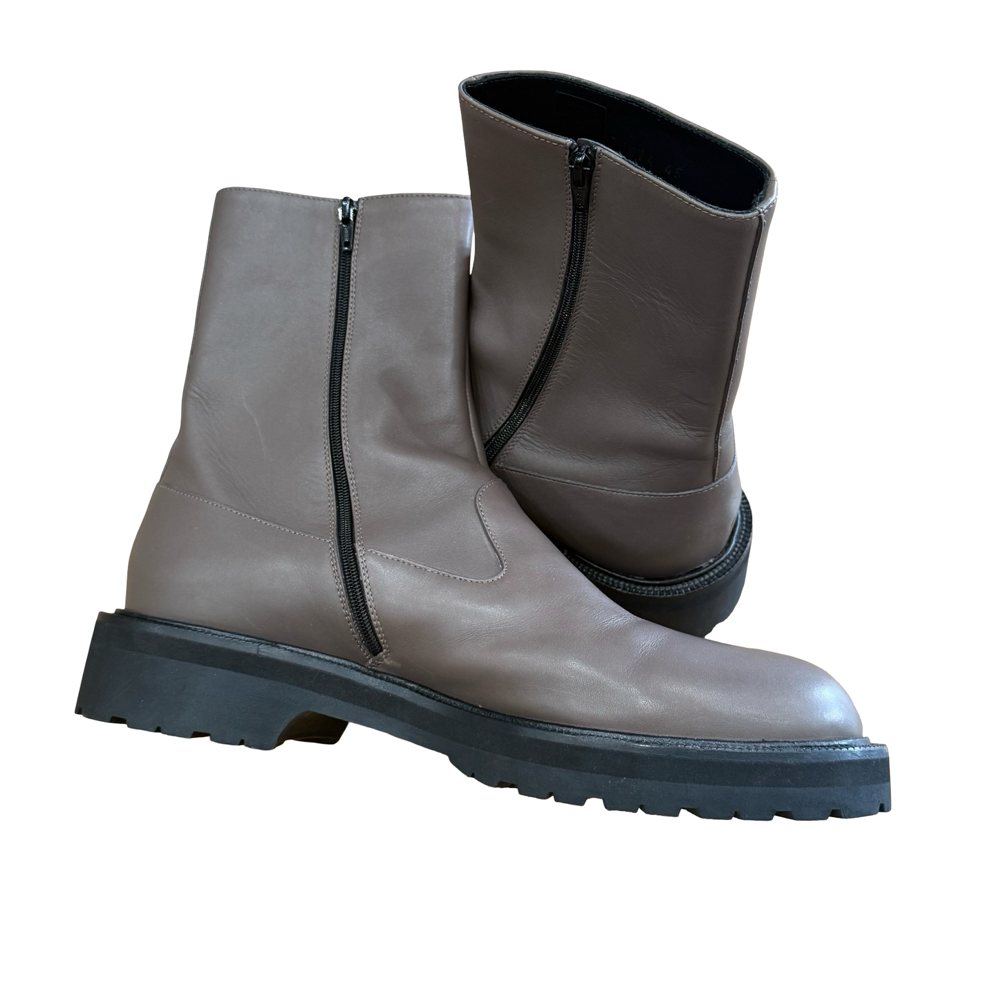 Dries Van Noten Brown Side Zip Boots SZ 45