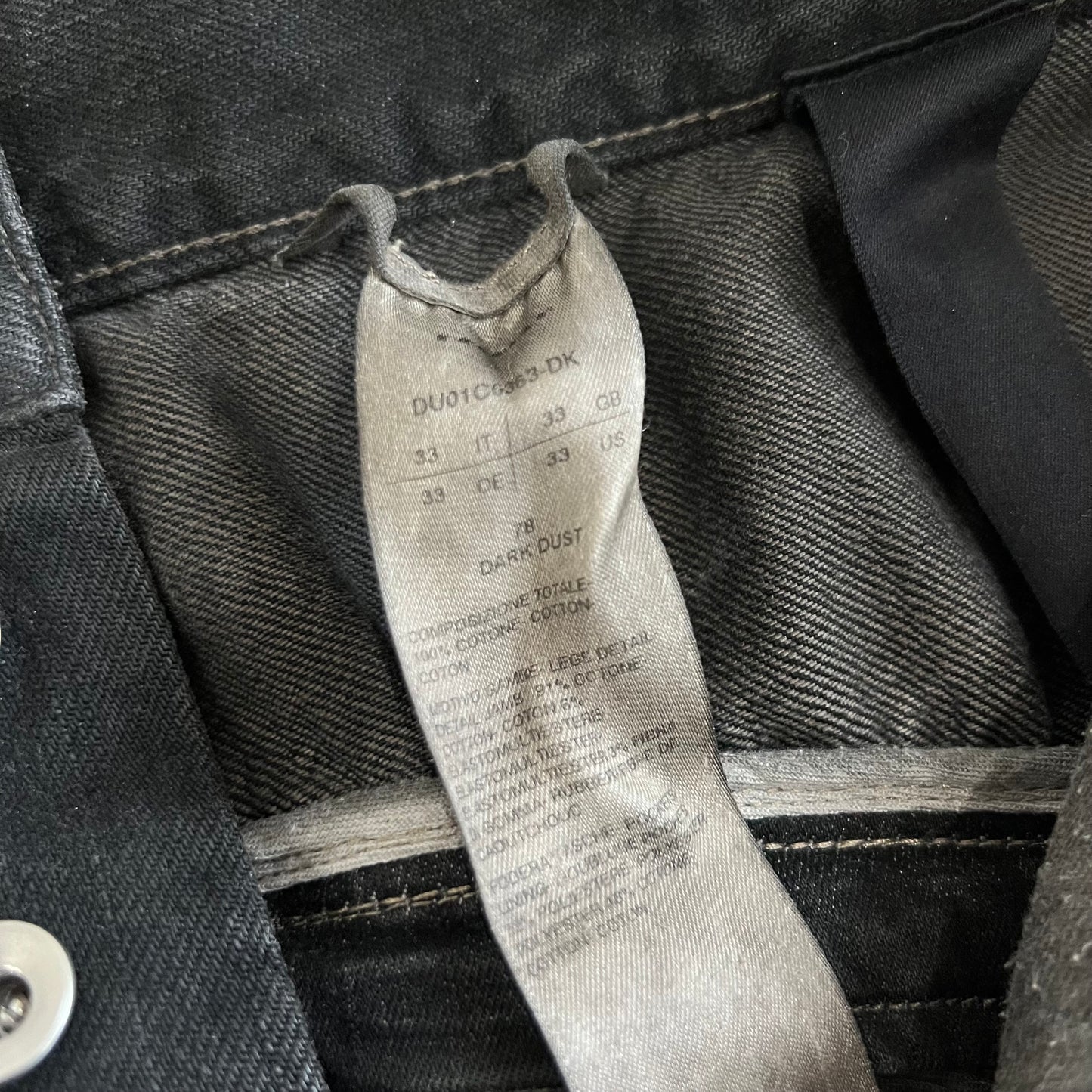 Rick Owens Dark Dust Banana Bolan Denim SZ 33