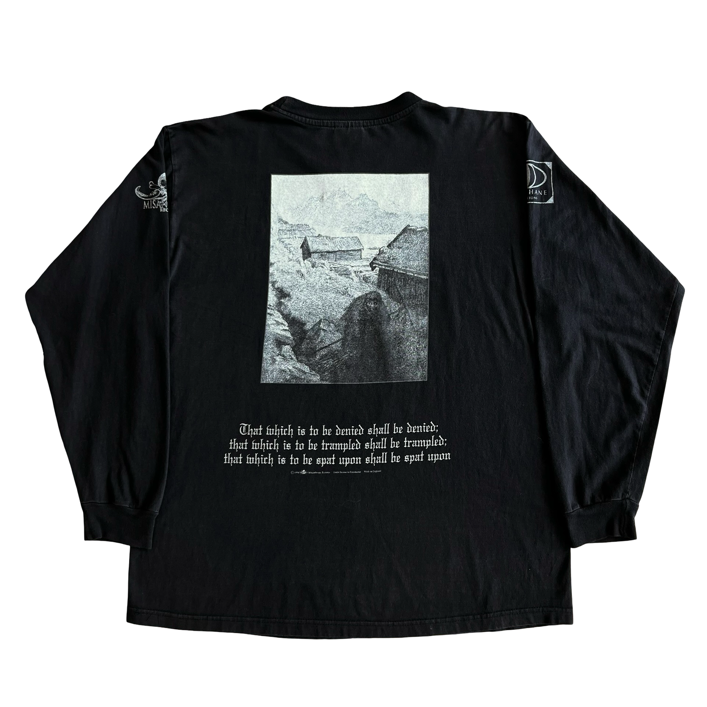 Vintage 90s Burzum "Hvis Lyset" Long Sleeve T-Shirt SZ XL