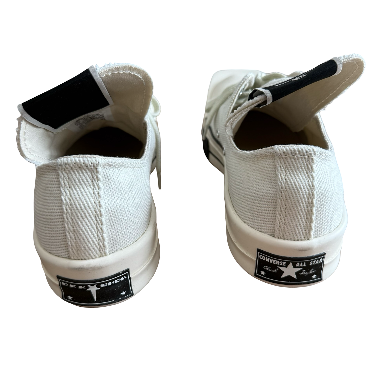 Rick Owens x Converse TURBODRK White Lows SZ 10