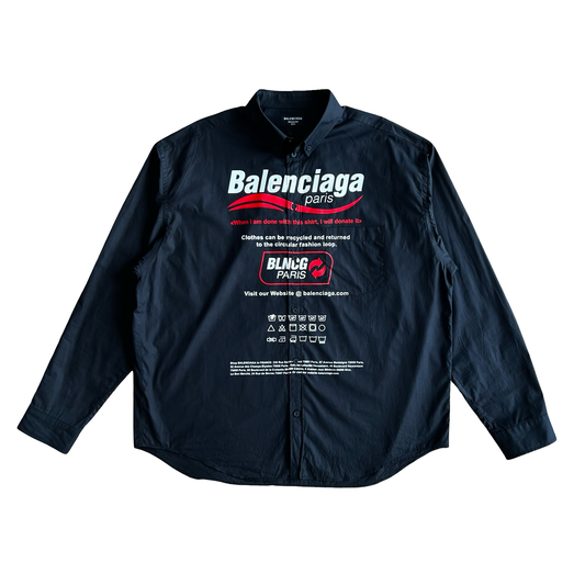 Balenciaga Care-tag Button-up SZ L
