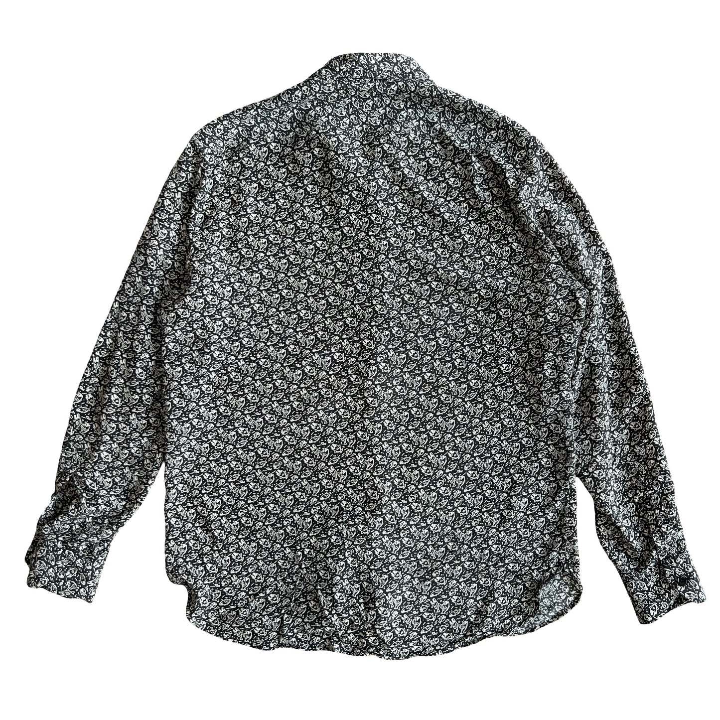 Saint Laurent Piraña Silk Button Up SZ L