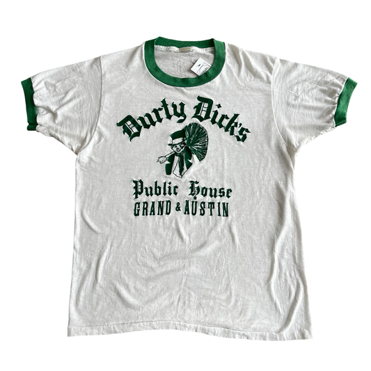 Vintage 80s Durty Dicks Pub Bar T-Shirt SZ L