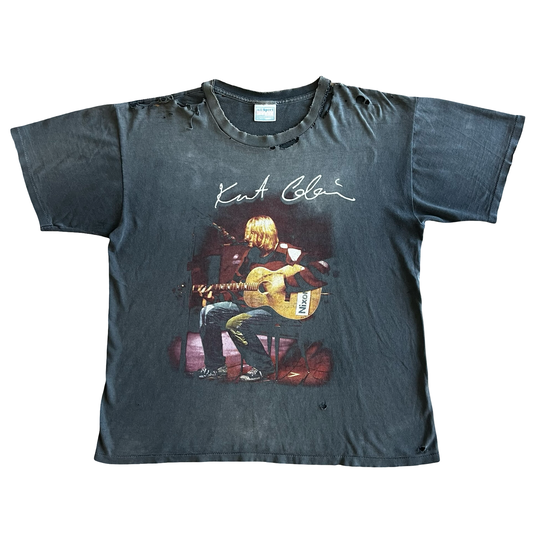 Vintage 90s Kurt Cobain Signature Unplugged T-Shirt SZ L