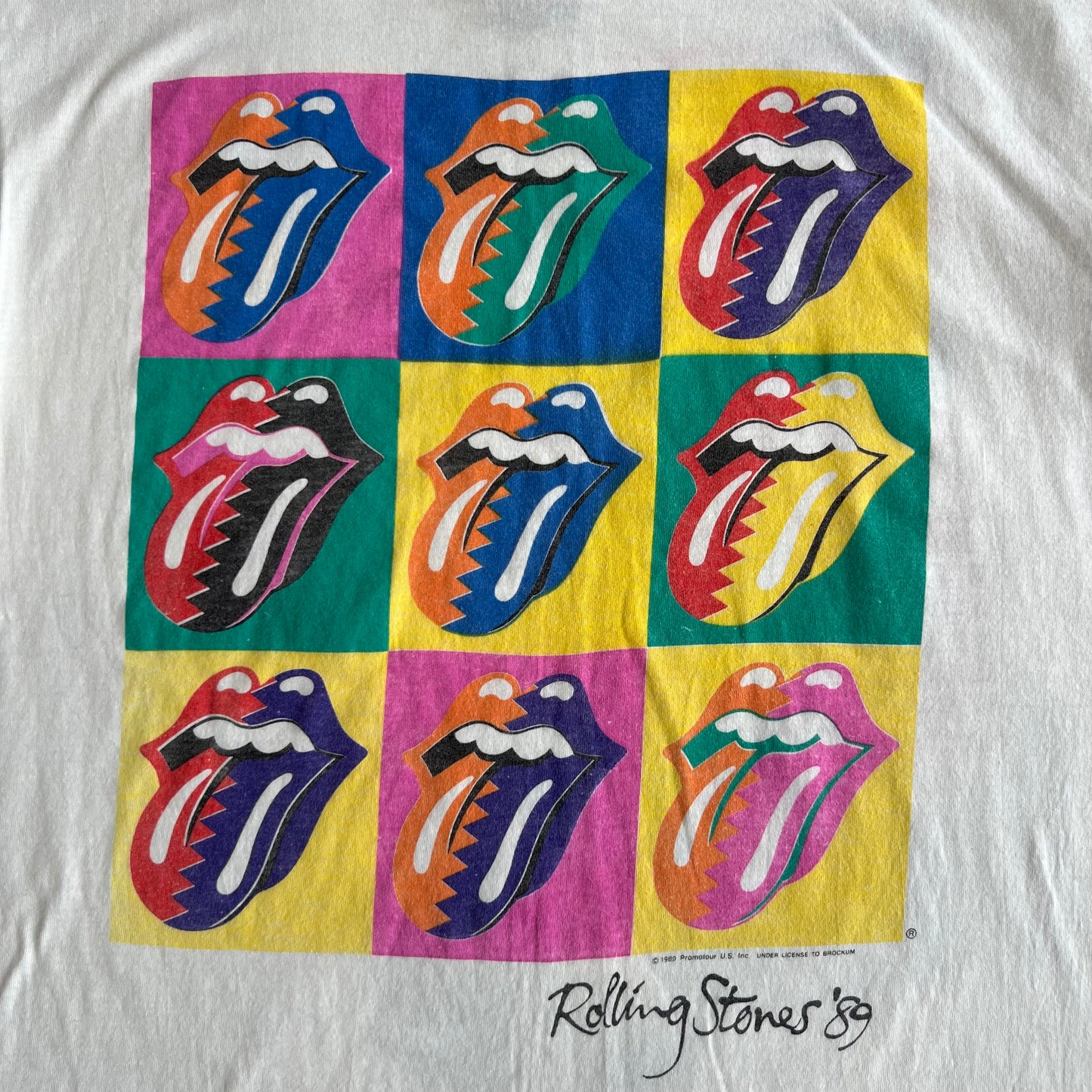 Vintage 80s Rolling Stones "Warhol" Lips and Tongue T-Shirt SZ XL