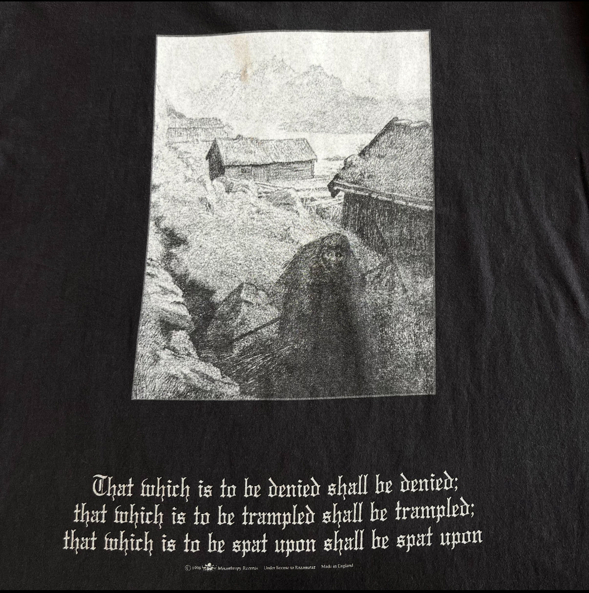 Vintage 90s Burzum "Hvis Lyset" Long Sleeve T-Shirt SZ XL